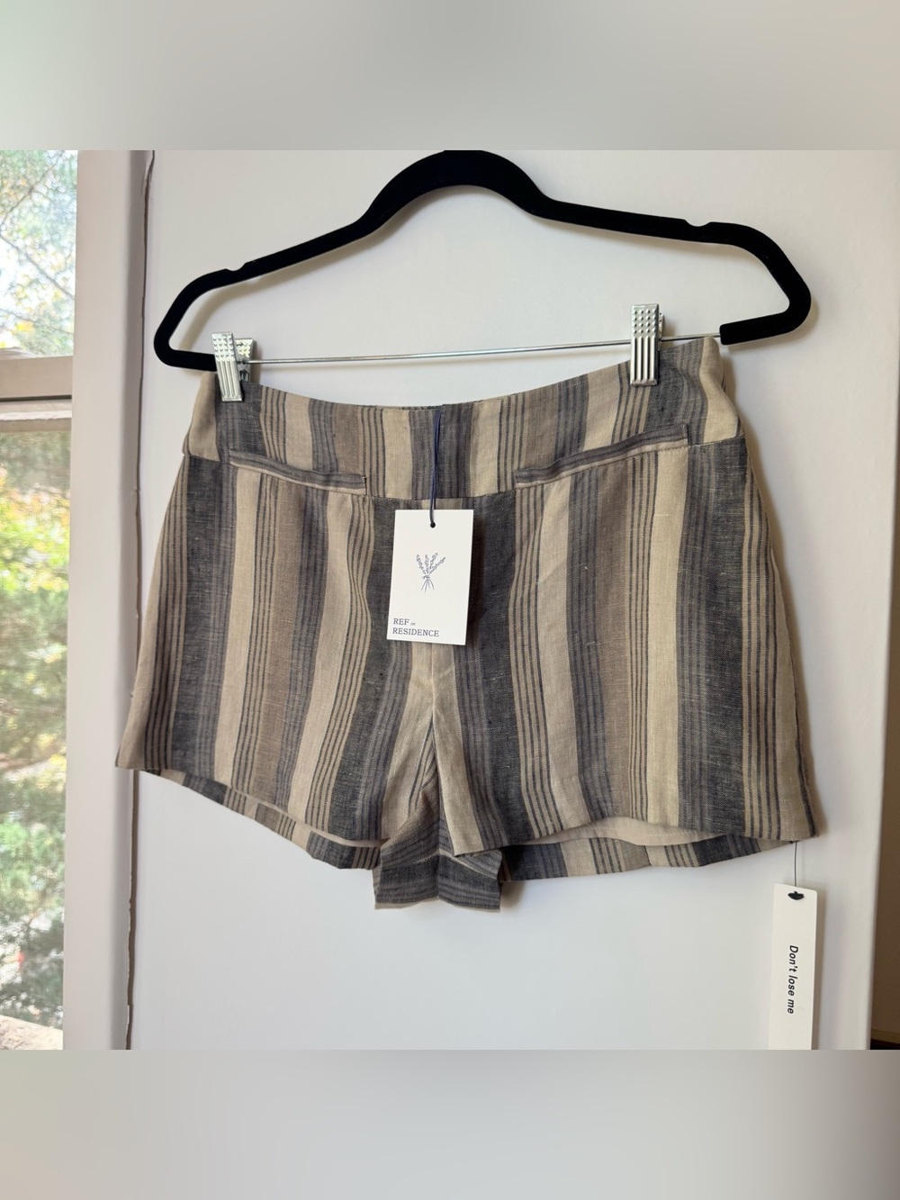 NWT Reformation Everett Linen Shorts Cannes Stripe 6 - Picture 6 of 17